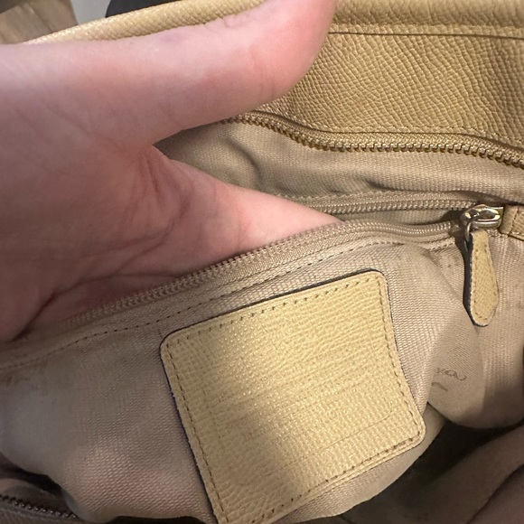 Coach Tan Leather Shoulder Tote - Picture 6 of 8